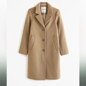 Abercrombie wool blend dad coat